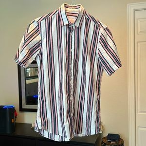 Italian Nominee Striped Button Down Shirt